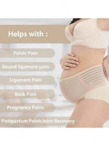 Comfortable Maternity Belly Support Band - Adjustable Breathable Mesh Pregnancy Belly Belt, Pain Relief Brace For Back Pelvis Tummy Hip (2nd/3rd Trimesters & Postnatal), Invisible Under Clothes Pregnancy Daily Must-Haves - Maternity Belly Support Band - 查看 7