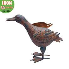 Estátua de Metal de Pato Estilo Vintage para Jardim Externo - Escultura de Jardim Artesanal para Primavera, Verão, Fazenda, Pátio, Quintal, Varanda e Decoração de Beira de Piscina - Presente Único para Dia das Mães, Casamento, Inauguração, Halloween e Natal - Animal - Visão 13