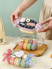 5/10/30/50个装可重复使用蛋糕杯（带盖）、冷萃酸奶杯、带透明窗口的礼盒、椰子布丁杯、燕麦片杯（带盖）、防震甜点杯、耐用防裂酸奶杯、奶油蛋糕盒、透明甜点杯 - 彩色 - 查看 5