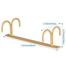 FOMANS - Soporte para tazas debajo  gabinete 2 gancos para tazas debajo  estante ganco de cado para bar nsilios de cocina dorado - Aire - Ver 6