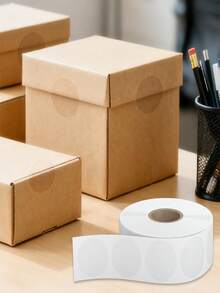 500 piezas Etiquetas adhesivas transparentes para embalaje de regalos DIY, etiquetas autoadhesivas para sellar cajas de regalo, adecuadas para cualquier proyecto de manualidades pequeño, etiquetas para envolver regalos de Navidad, etiquetas para sellar cajas, etiquetas de sellado, comercial - Multicolor - Ver 4