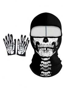 1 Stück oder mehr Unisex Radfahrer Gesichtsmaske, Sturmhaube, Skimaske, Motorrad Nackenwärmer, Totenkopf Design, geeignet für tägliches Skifahren, Radfahren, Outdoor-Reisen, Partys usw. - Verschiedenfarbig - Übersicht 18