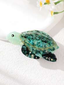 1个可爱创意海龟爪鲨鱼爪发夹，女士适用 - 彩色 - 查看 9