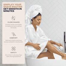 Afeitadora Eléctrica Flexseries para Mujer Cortadora de Bikini y Pelo Corporal para Piel Sensible y Piernas Suaves Blanco - Blanco - Ver 2