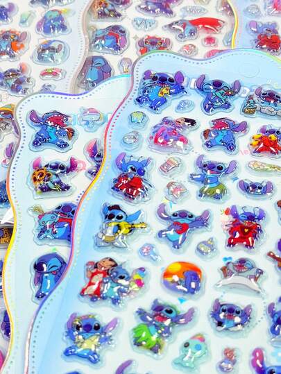 （部分款式可能存在色差，随机发货）卡通彩虹浮雕贴纸、可爱宠物贴纸、装饰贴纸、水晶彩色浮雕3D贴纸、趣味3D贴纸、泡泡贴纸、可爱动物贴纸