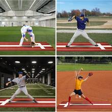 Dragonpad 10x3 Ft Professional Softball Pitching Mat - All-Weather Practice Mat With Rubber & UV-Resistant Turf For Indoor/Outdoor Training - Red - View 6