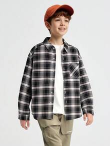 Balabala 2-26Y Unisex Kids Long Sleeve Shirt, Spring Season - Black and White - View 5