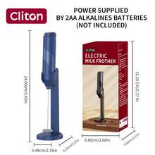 CLITON 電動牛奶起泡器 6色（黑色、白色、藍色、綠色、粉色、紅色），3款選擇：單件、塑膠、不鏽鋼，簡約設計，AA電池供電（不含電池），靜音便攜攪拌器，適用咖啡、廚房，聖誕節與婚禮禮物 - 彩色 - 查看 19