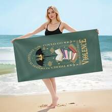 Groovy R Wave Beach Towel  B1Old 70s Groovwir1ls, P1SYcheD1ELIc Towel For Vintage Lovers, Festival Gear, R Beach AccesS1ories,312g Printed Multipurpose Large Size Beach Towel, Swimming Pool Towel S1ofa Blankeamping Mat, H1oliday Fitness Four SeaS1ons Picnic Mat S1HAwl Yoga Mat, Beach Travel Home Unrsal, Light And Drkin Comfort.Perfect For Independence Day, Mother's Day, Etc. - 沙灘巾 - 查看 2