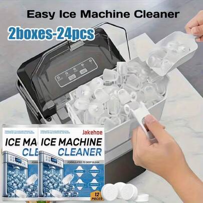 12/3/4/5 Pcs Of Ice Machine Cleaning Tablets Ice Maker Home Appliance Deep Cleaner And Descaling Agent, Citric Acid Formula, Suitable For Daily Cleaning Of Ice Machines And Coffee Machines In Homes, Restaurants, Bars, Coffee Shops, Milk Tea Shops, Etc