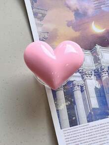 1pc Heart-Shaped Portable Retractable Detachable Magnetic Phone Stand Holder - Multicolor - View 11
