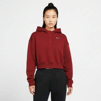 Nike Women's AS W NSW PHNX FLC OS CRP HNLY Sweatshirt Knit Pullover Sweatshirt IF0259-613