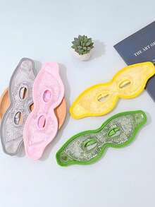 1/2 piezas Máscara de ojos de gel hueca, máscara de ojos para compresas frías/calientes, material suave apto para viajes y descanso - Multicolor - Ver 8