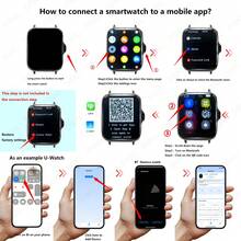 Reloj inteligente con pantalla táctil HD de 4,65 cm - Llamadas inalámbricas, cámara, control de música | Compatible con Android/iOS, unisex, esfera personalizable, alarma y alertas de llamadas/mensajes - Multicolor - Ver 8