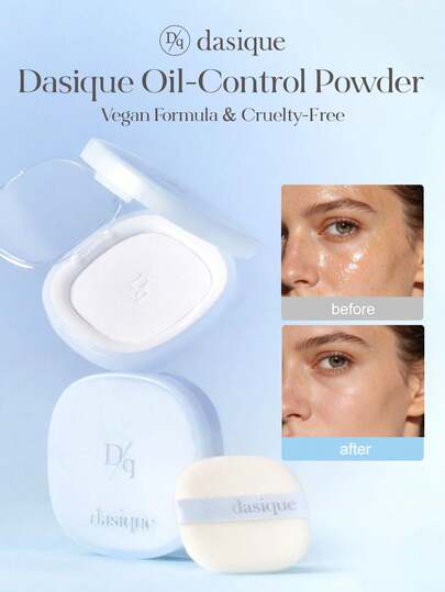  Polvo compacto fijador Dasique, polvo fijador de control de grasa, polvo compacto transparente de larga duración, resistente al agua y al sudor, adecuado para piel grasa, que oculta, no se desvanece, iluminador, polvo absorbente de aceite, acabado mate perfecto, resistente al agua y de larga duración, mejor encanto de color para el ambiente de la moda Y2K, fiesta de chicas con rosa, viaje, uso diario, esencial de vacaciones, regalo de maquillaje para mujeres, regalo de Navidad, mejor encanto de color para el ambiente de chicas con rosa