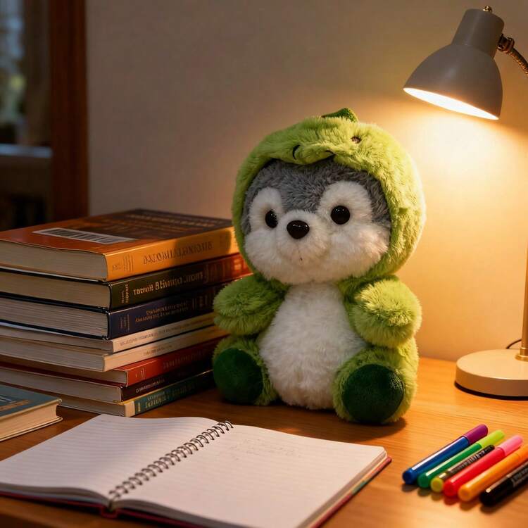 7.09" Cute Husky Plush Dog Small Size Sleeping Companion Doll Girlfriend Husky Pillow Plush Toy Birthday Gift For Men Plushies Stuffed Animals Valentine's Gifts Birthdaygift - 綠色恐龍 - 查看 2
