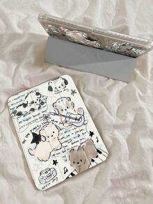 Esta exquisita y adorable funda trasera de cristal acrílico con diseño de gato de dibujos animados y estrella es adecuada para los iPads de 7a, 8a (10.2 pulgadas) y 10a generación. Es resistente a los golpes y duradera, con una ranura incorporada para el lápiz, compatible con la función de suspender/activar y múltiples modos de soporte plegable, lo que la convierte en un regalo ideal para las vacaciones. - Multicolor - Ver 4