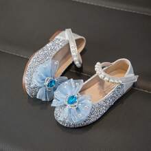 1双女童公主鞋，镶钻平底鞋，春秋季 - 藍色 - 查看 13