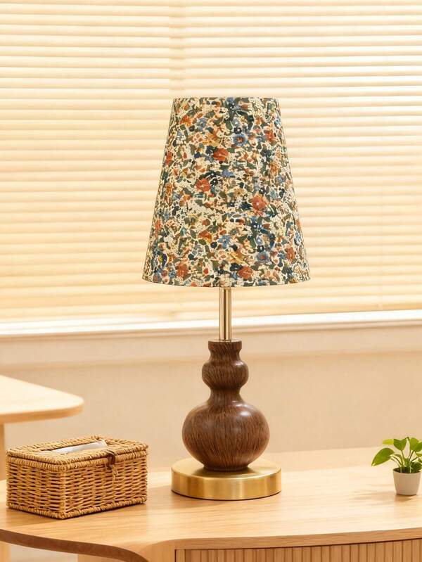 1pc Wooden Texture Decorative Table Lamp, Suitable For Living Room, Study, Hotel Bedside, Outdoor Camping, Eid Gift, Bedroom, Reading, Children, Decoration, Pregnancy, Sensor, Prayer Corner, Italian Style, Minimalist, European, Chinese Style, French Style, Modern Arabic, Minimalist Islamic Design, Oasis Mixed Style