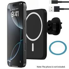 FCV 15W MagSafe Wireless Car Charger, Portable USB-C Power Supply, Hands-Free Operation, Wireless Charging Function Without Battery Required, Compatible With IPhone Air 17 Pro Max 16 15 14 13 12 And Galaxy, Android Devices - Style 1 - View 9