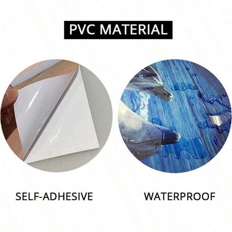 1张2D平面河畔洗衣机贴纸 - 冰箱门贴纸，易清洁家电面板贴纸，厨房装饰，厨房艺术品 | 宁静风景设计 | 耐用贴纸，鸟类装饰 - 款式1 - 查看 6