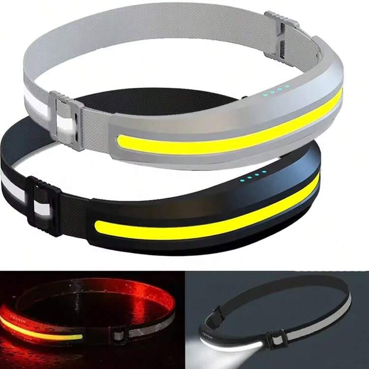 Silicone Sensor Headlamp, High Brightness & Lumens, Rechargeable Long-Lasting COB Outdoor Camping Cycling Headlight - Headlamp - View 3