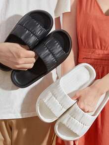 Unisex Indoor Home Bathroom Slippers, Non-Slip, Quick-Drying, Hollow, Soft, Thick-Soled Couple Sandals - Petal Slippers - View 6