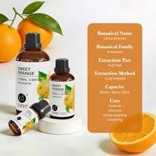 EVOKE OCCU Sweet Orange Essential Oil, Uplifting Bright Citrus Scent, For Cleaning & Air Purify, 10mL/30mL/100mL Orange Oil For Stress Relief Diffuser Bath Massage DIY Candle Soap Making - Sweet Orange - View 3