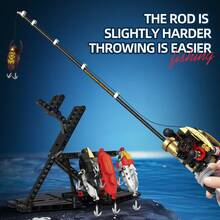 425PCS Simulated Fishing Rod Building Blocks, Immersive DIY Assembly Experience, Stress-Relieving And Relaxing, Recreates The Fun Of Fishing. Suitable For Ages 14 And Up, An Adult Leisure And Stress-Relief Gift. - Multicolor - View 1