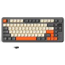 ATTACK SHARK ZIYOU LANG M75 无线游戏键盘，带智能显示屏和旋钮，蓝牙/2.4GHz 双模，PBT 渐变键帽，彩虹背光，82 键 TKL 薄膜键盘，机械手感，适用于游戏/办公 - 黑色 - 彩色 - 查看 13