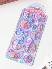 Creative Stickers, Cute Children's Water Stickers, Customizable Mermaid Water Dance Stickers, Gifts, 3D Stickers, Stereoscopic Stickers, Phone Case Stickers, Notebook Decorative Stickers, Craft Stickers, Fun Stickers, Diary Decorative Stickers, Graffiti Stickers. - Multicolor - View 13