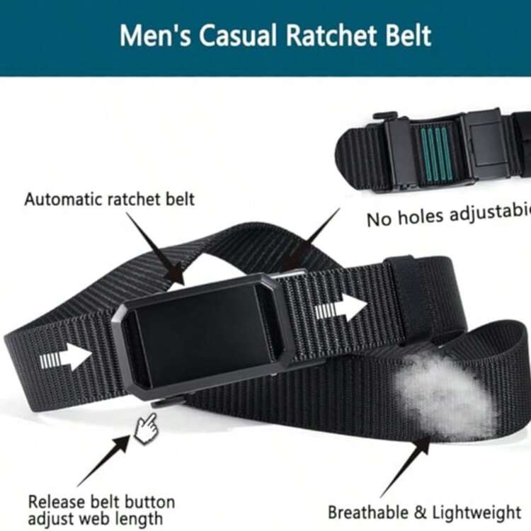 Thắt lưng chiến thuật bằng nylon dành cho nam - Không cần đục lỗ, có thể điều chỉnh, khóa kim loại kiểu quân đội, phù hợp cho công việc, thường ngày, leo núi và hoạt động ngoài trời. - Nhiều màu - Xem 2