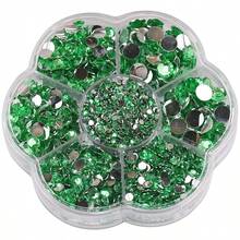 5000颗/盒,2毫米、3毫米、4毫米、5毫米、6毫米,5种尺寸,果冻糖果色,透明AB水晶珠,花形盒,圆形平底水钻,多色水晶宝石,非热熔DMC珠宝珠,玻璃石,3D钻石图案设计配件,闪亮美甲贴纸,适用于衣服、包包、鞋子、杯子、手机壳、手工艺品、DIY装饰。 - AB Colors - 查看 66