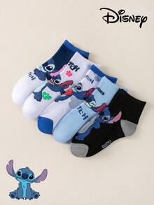 Disney 1/5/10 Double Women's Spring/Summer Stitch Socks "Star Baby"Comfortable And Breathable/Interesting Style Invisible Socks For Daily Wearing/International Women's Day/St. Patrick's Day/Women's Socks, Stitch Women's Boat Socks Gifts, Summer Invisible Socks, Cartoon Animation Socks, Men's Short Socks, Stitch Novelty Fun Socks, Comfortable And Breathable Fashion Women's Novelty Invisible Socks, Socks - Multicolor - View 15