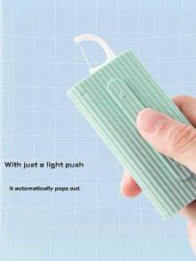 Estuche portátil de viaje para palillos de dientes automático con hilo dental fino, cuidado dental - Multicolor - Ver 6