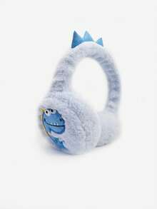 2pcs Kids Foldable Hamburger Earmuffs, Solid Color Earmuffs, Winter Cold-Proof And Freeze-Proof Plush Earmuffs, Stretchable Earmuffs, Warm Gloves - Navy Blue - View 14