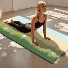 1 片 71*22 英寸瑜伽垫，多种图案可选，防滑耐用，加宽加厚，适合家庭使用、健身、瑜伽初学者训练 - 彩色 - 查看 2