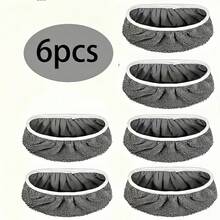 4/6/12, Reusable Mop Replacement Pad, Suitable For Flat Mops, Absorbent , With Strong Vacuuming Ability, Cleaning Supplies - 灰色 - 查看 12