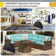 Protective Cover For Industrial Fans, Waterproof And Dustproof, Suitable For High-Speed, Belt-Driven Industrial Fans, Black - Black - View 5