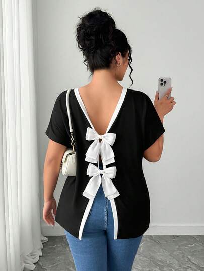 大码短袖简约休闲上衣