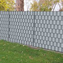10 Rigid PVC Privacy Screen Strips, Windproof, Double Wire Fence For Garden Or Balcony. - Light Grey - View 4