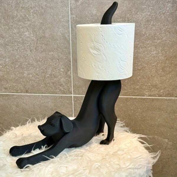 1pc Cute Dog/Cat/Lion Shaped Retractable Toilet Paper Holder, Interesting Bathroom Decor Tissue Roll Storage Rack, Bathroom Accessory To Keep The Space Tidy And Adorable