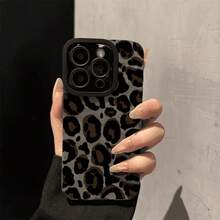 Funda de móvil de leopardo color café Compatible para iPhone17air 1716promax, 16 15pro 14 15PLUS 13 12Pro 11 Pro Max X XSMAX - Gris - Ver 3