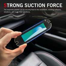 2pcs Car Windshield Toll Pass Holder Clips, Acrylic Card Clips With Strong Suction Cup, Fit Most Toll Passes - 2-piece Set - View 3