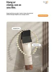 4个浴室毛巾夹，简约壁挂式洗面奶和牙膏收纳架，厨房抹布和手套整理架，时尚简约风格壁挂式橡胶手套挂钩，塑料材质 - 彩色 - 查看 9