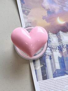 1pc Heart-Shaped Portable Retractable Detachable Magnetic Phone Stand Holder - Multicolor - View 10