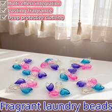 全新心形蜜桃香氛柔顺洁净五腔洗衣凝珠，多功能浓缩洗衣珠，居家必备，适用于洗衣机 - 液體 - 查看 8