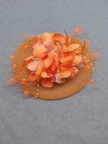 1件女士复古20、30、50年代风格头饰，配有蝴蝶结、花朵和面纱，适合婚礼、下午茶派对等场合。 - 彩色 - 查看 6