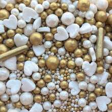 Mezcla de Sprinkles, Perlas, Rods y Confetti Comestibles para Decoración de Postres y Repostería – 100 g. - Elegant Dorado - Ver 4