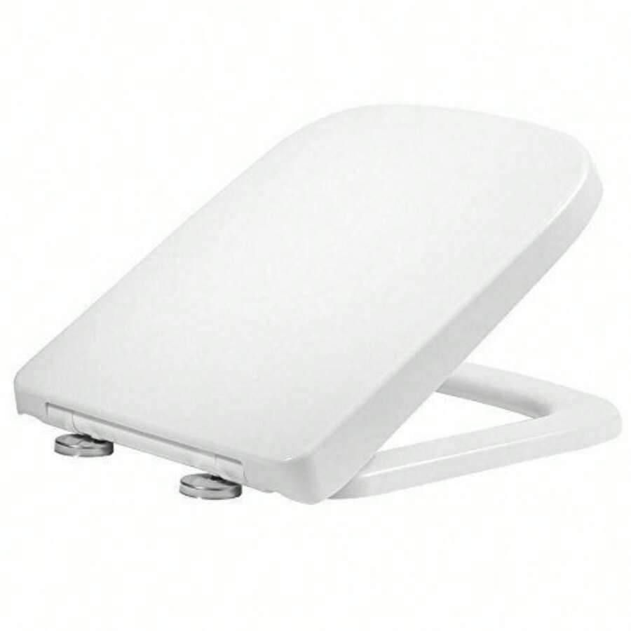Soft Close Square Toilet Seat Quick Release Anti-Bacterial Adjustable Heavy Duty - A - View 1